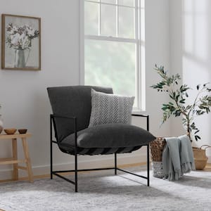 Brookside Enya Charcoal Metal Frame Sling Chair