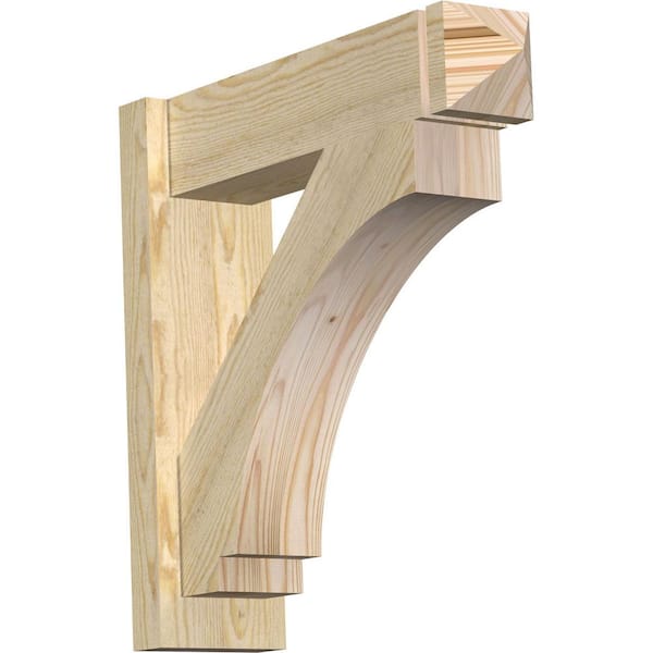 Ekena Millwork 6 in. x 22 in. x 22 in. Imperial Arts and Crafts Rough Sawn Douglas Fir Outlooker