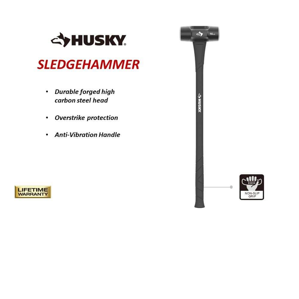 Husky 16 lb. Sledgehammer with 34 in. Fiberglass Handle HD-SF16LB
