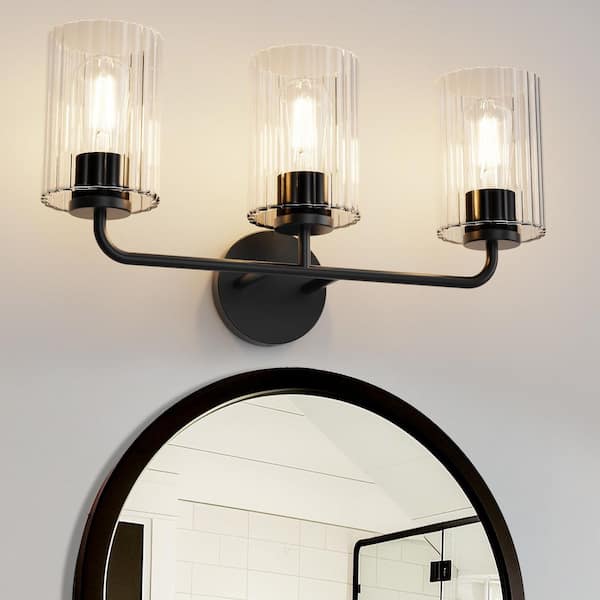 6.5 in. Clear Glass Cylindrical Glass Vanity Shade with 1 in. Neckless Fitter for Pendant, Chanderlier, Vanity Light