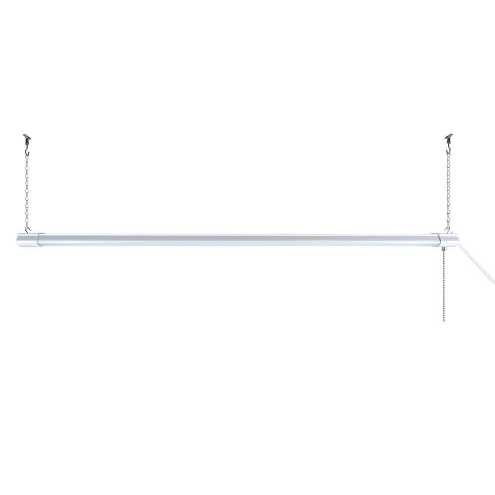 White 4-ft LED Shop Light with Cool White Illumination