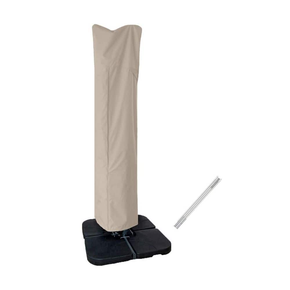 102 in. Patio Umbrella Cover in Water Resistant Curved Cantilever Straight Pole Outdoor Zipper Rod Black price history on PriceWatchPro