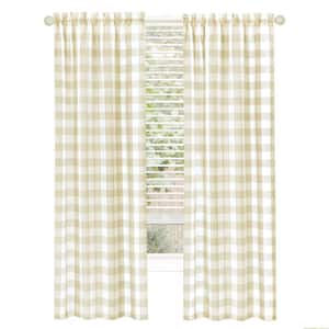 Hunter 42 in. W x 63 in. L Polyester Light Filtering Curtain Panel in Tan