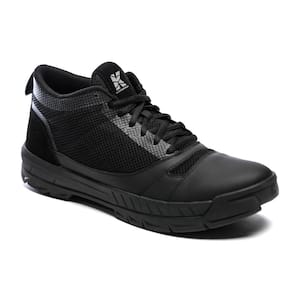 Men's Lightweight Breathable Mesh Water-Resistant Yard Work Shoe - Soft Toe - Black Size 14(M)