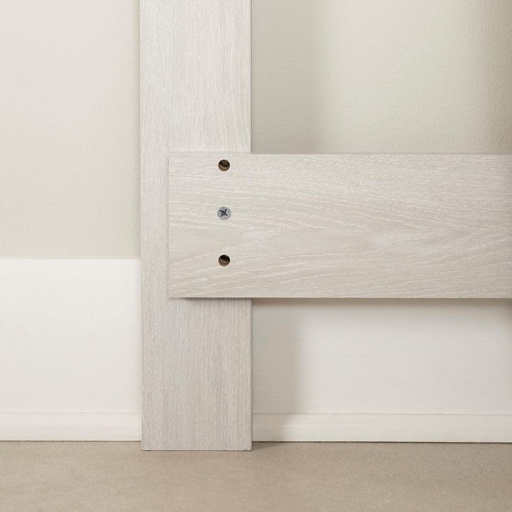 Winter Oak Full Panel Headboard with Large Moldings
