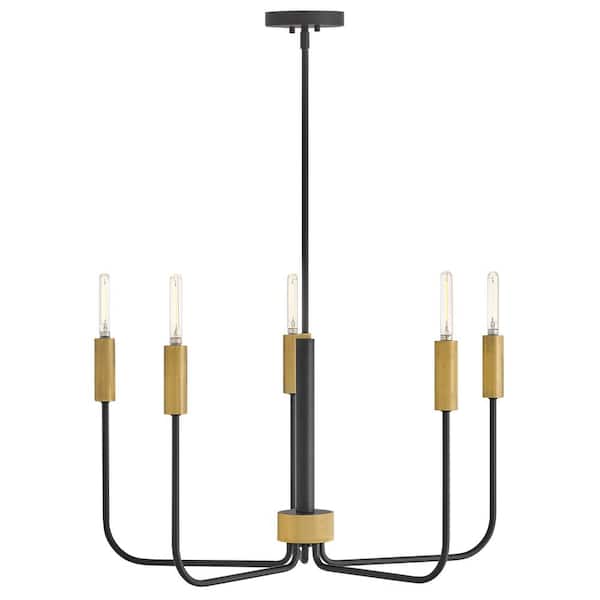 LARK Austen 5-Light Black Chandelier
