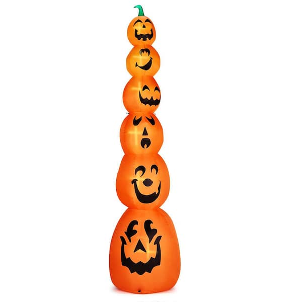 9 ft. LED Stacked Pumpkins Halloween Inflatable Outdoor Decorations