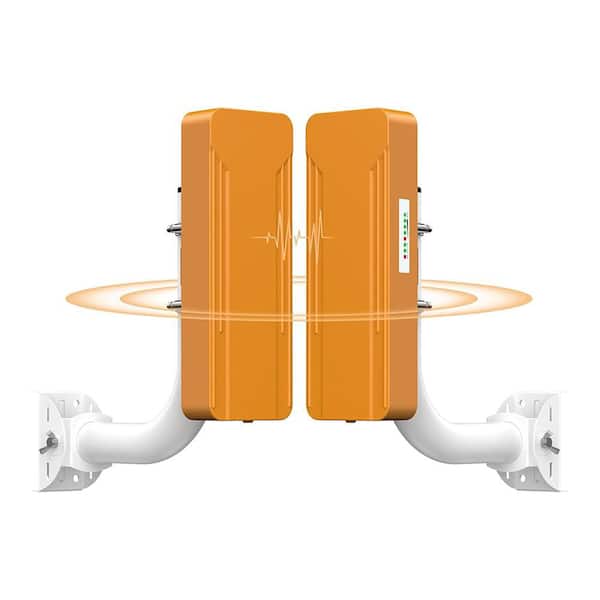 Dual Band Wireless Bridges with Bracket Mounts 3KM Long Range Gigabit WiFi Outdoor Ethernet Bridge 2.4GHz 5.8GHz