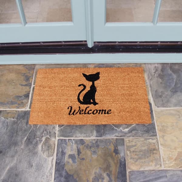 Kawaii Welcome Floor Mats Animal Cat Printed Bathroom Kitchen