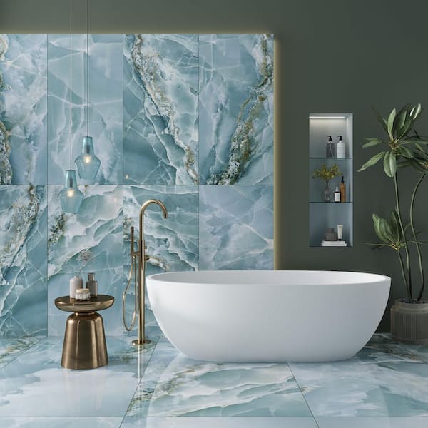 Splendor 36 in. x 36 in. Lappato Green Porcelain Large Format Wall and Floor Tile (17.43 sq. ft./Case) - 2 pack