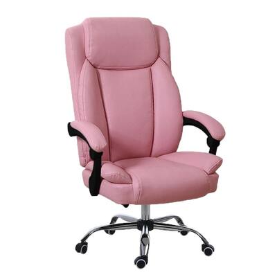 46.9 in. Pink Faux Leather Executive Chairs