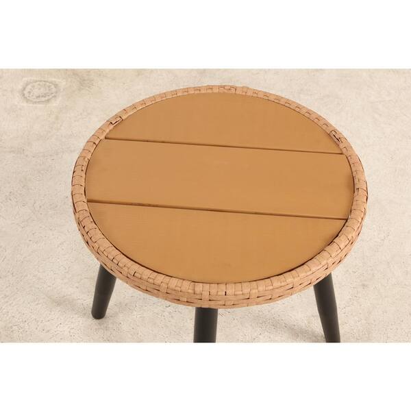 5-Piece Wicker Outdoor Sectional Patio Conversation Set Bistro Set