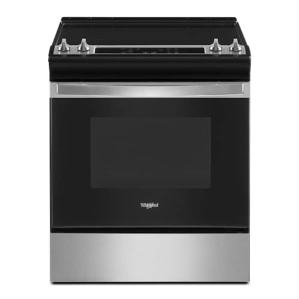 Whirlpool 4.8 cu. ft. 4 Burner Element Single Oven Electric Range in Stainless Steel