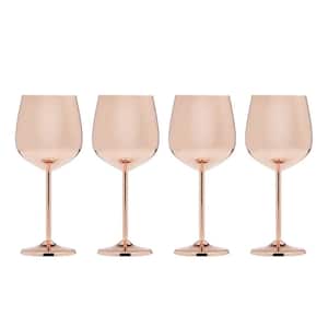 18 oz. Copper Stainless Steel White Wine Glass Set (Set of 4)