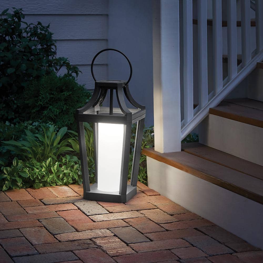 Hampton Bay Springfield Black Dusk to Dawn Integrated LED Outdoor
