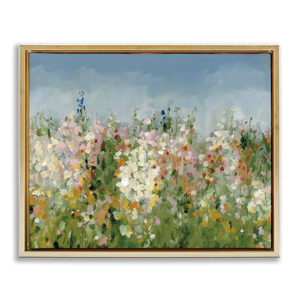Speckled Tranquil Field by Danhui Nai Gold Floater Frame Nature Graphic Art Print 25 in. x 31 in. price history on PriceWatchPro