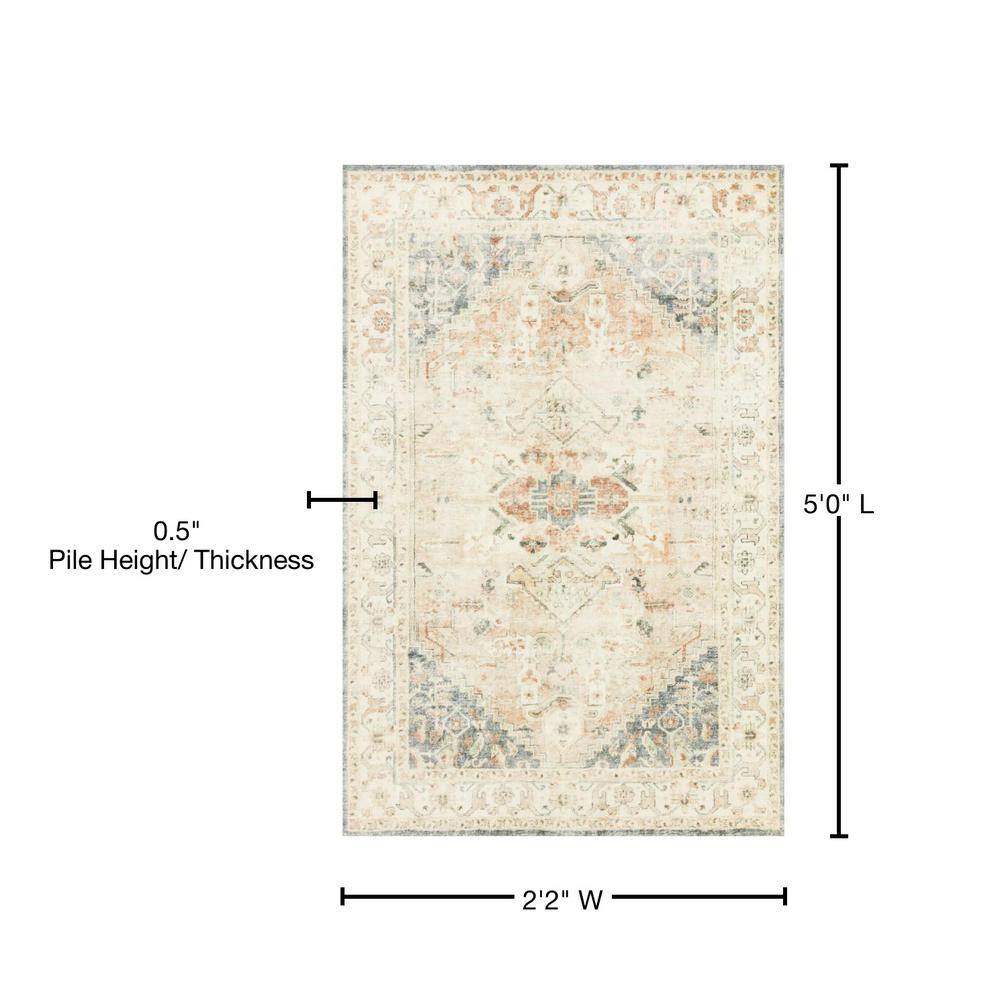 Ivory Cloud-Like Plush Rectangular Synthetic Rug 26" x 60"
