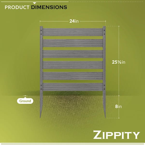 Zippity Outdoor Products Maui 2 ft. x 2 ft. No-Dig Charcoal