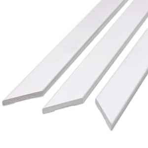 LWM452 .73 in. x 2.25 in. x 7 ft. White Prefinished Wood Finger Jointed Door Casing Set