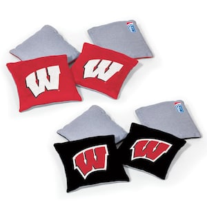 Wisconsin Badgers 16 oz. Dual-Sided Bean Bags (8-Pack)