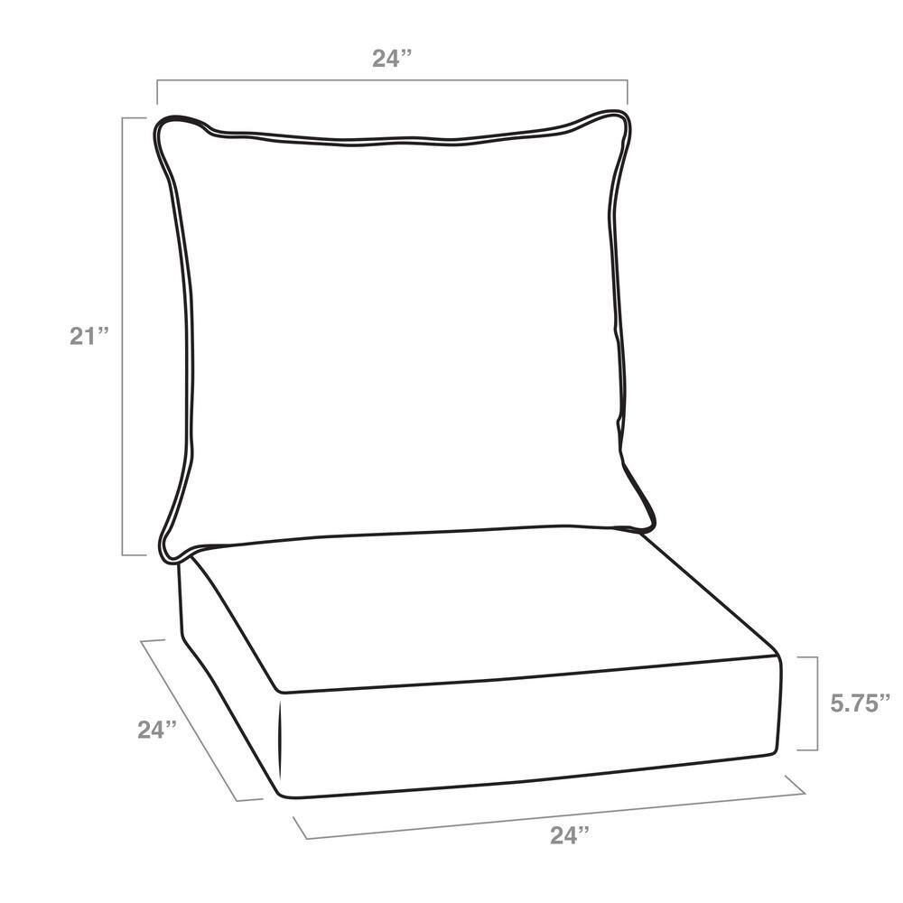 Sapphire Blue Outdoor Deep Seat Cushion Set