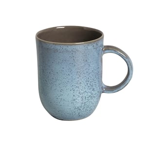 11.16 oz. Breeze Light Blue Stoneware Coup Mug (Set of 4)