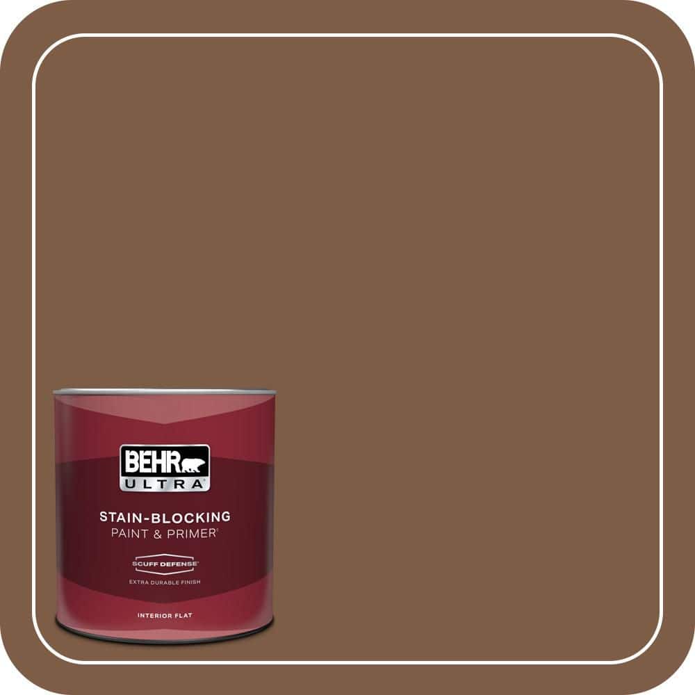 1 qt. #BXC-65 Outback Brown Extra Durable Flat Interior Paint & Primer price history on PriceWatchPro