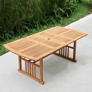 Caterina Teak Wood Extendable Outdoor Dining Table