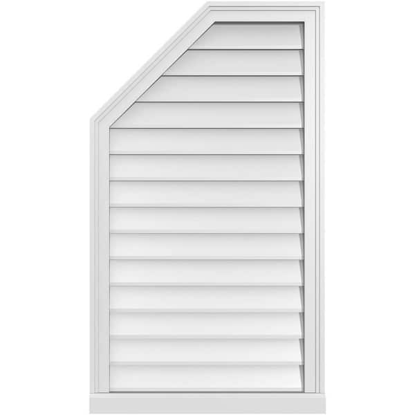 Ekena Millwork 24 in. x 42 in. Octagonal Surface Mount PVC Gable Vent: Decorative with Brickmould Sill Frame