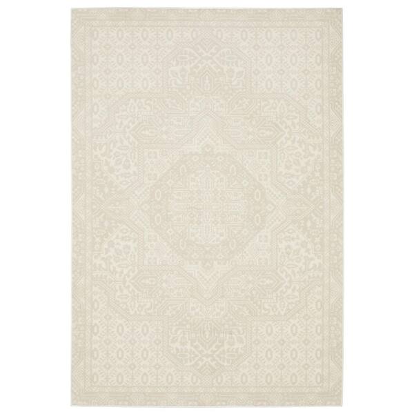 3 ft. x 5 ft. Ivory And Beige Medallion Area Rug