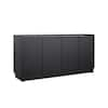 Prepac Simply Modern Black 30 in. H x 60 in. W x 16 in. D 4 Door Accent ...