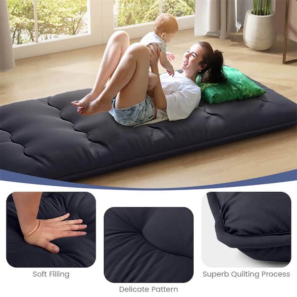 Costway 4 in. Twin Futon Mattress Japanese Floor Pad with Washable