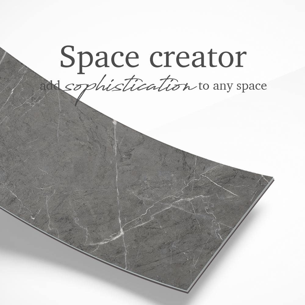 Pietra Dark Gray Peel and Stick Faux Marble Wall Panels
