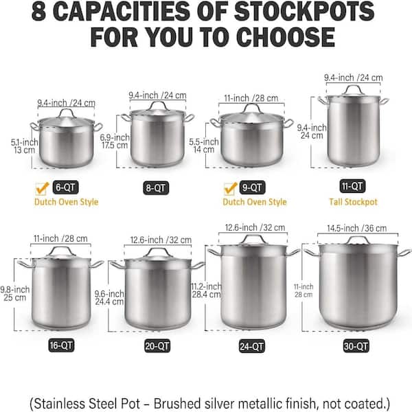 Cooks Standard Professional Grade 20 qt. Stainless Steel Stock Pot