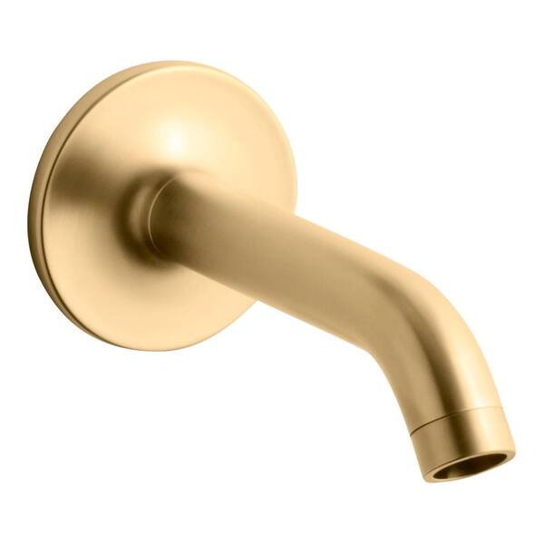 KOHLER Purist 7.75 in. Wall-Mount Bath Spout in Vibrant Moderne Brushed Gold