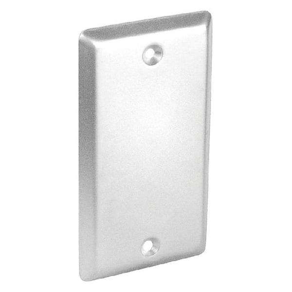 Southwire 4 in. H x 2 in. W Steel Metallic 1-Gang Blank Handy Box Cover ...