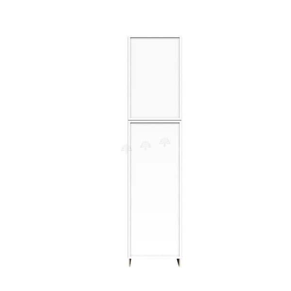 Slim Shaker Assembled 18 in. W x 84 in. H x 27 in. D Pantry Kitchen Cabinet in White