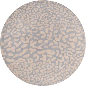 Sarah Pale Blue 4 ft. x 4 ft. Round Area Rug