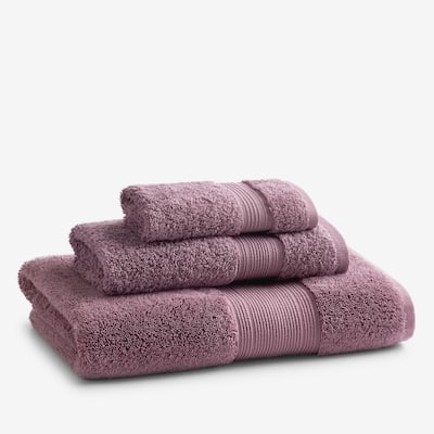 dark purple bath towel sets