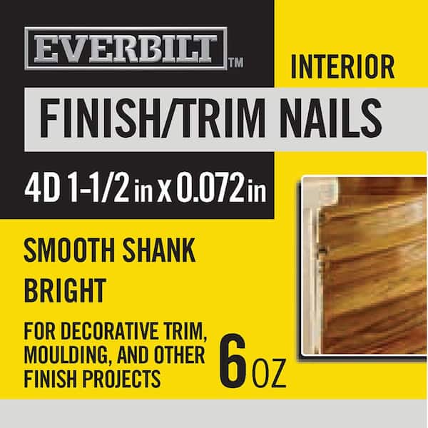 Everbilt 4D 1-1/2 in. Finish/Trim Nails Bright 6 oz (Approximately 195 Pieces)