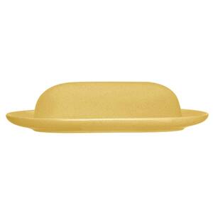 Colorwave Mustard Yellow Stoneware Covered Butter 8-1/2 in.