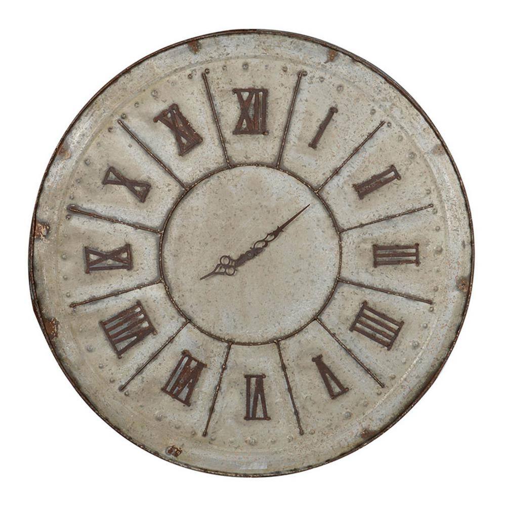 Benjara 30 in. Bronze Classic Vintage Style Round Clock With