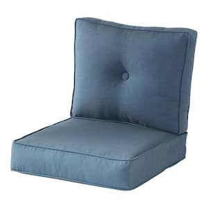 Sunbrella Denim 24 in. x 24 in. 2-Piece Deep Seating Outdoor Lounge Chair Cushion Set