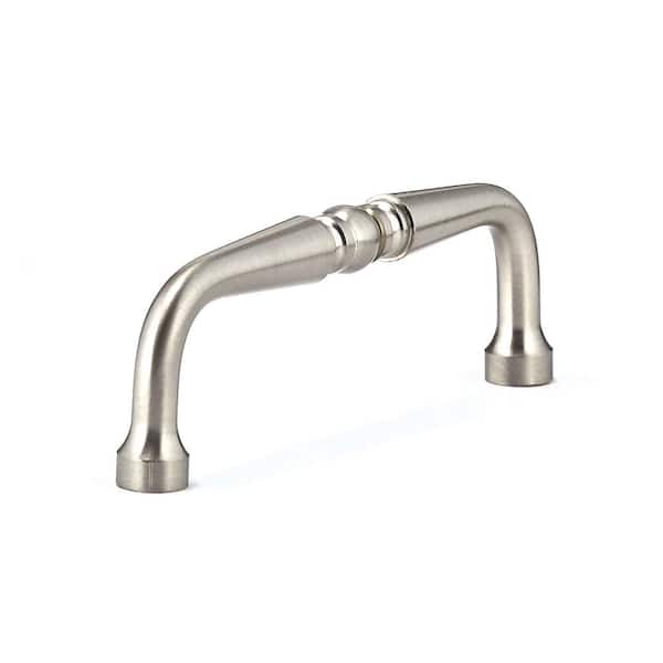 Richelieu Hardware Laval Collection 3 1/2 in. (89 mm) Brushed Nickel Traditional Cabinet Bar Pull