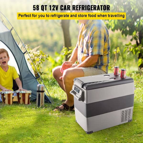 Volenca 58 Qt Dual Zone Portable Car Refrigerator Freezer, 12/24V