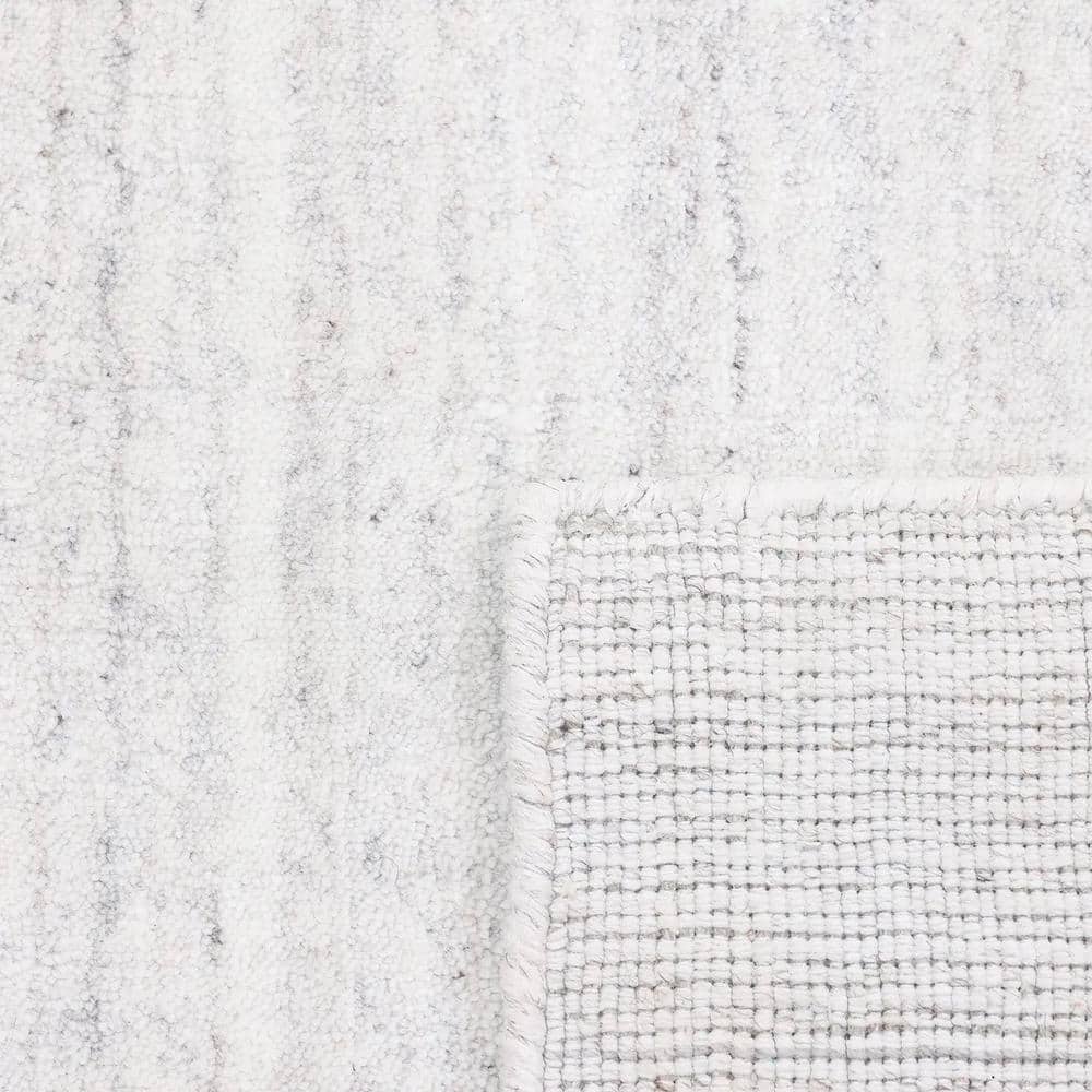 Ivory Harbor Hand-Loomed Solid Wool-Viscose 5' x 8' Area Rug