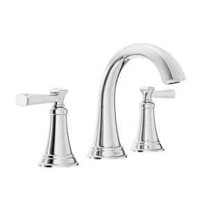 Rumson 8 in. Widespread 2-Handle Bathroom Faucet in Polished Chrome