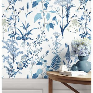 Berkshire Meadow Floral Sky Vinyl Peel and Stick Wallpaper Roll ( Covers 30.75 sq. ft. )