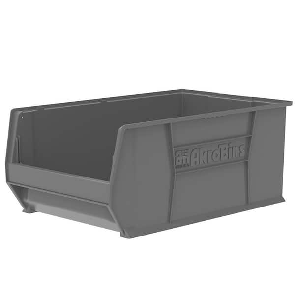 30290 Series, 18 3/8 in. W x 29 1/4 in. D x 12 in. H, Grey Super-Size Plastic Stackable Storage Bin Organizer, 1-Pack