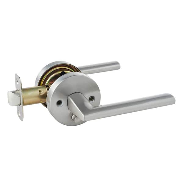 Reliant Series Light-Duty Residential Tubular Door Handle, Grade 3 Privacy in Satin Nickel